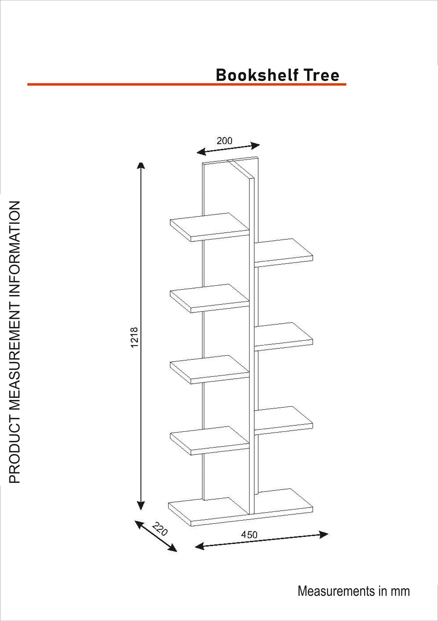 Bücherregal Tree Weiß