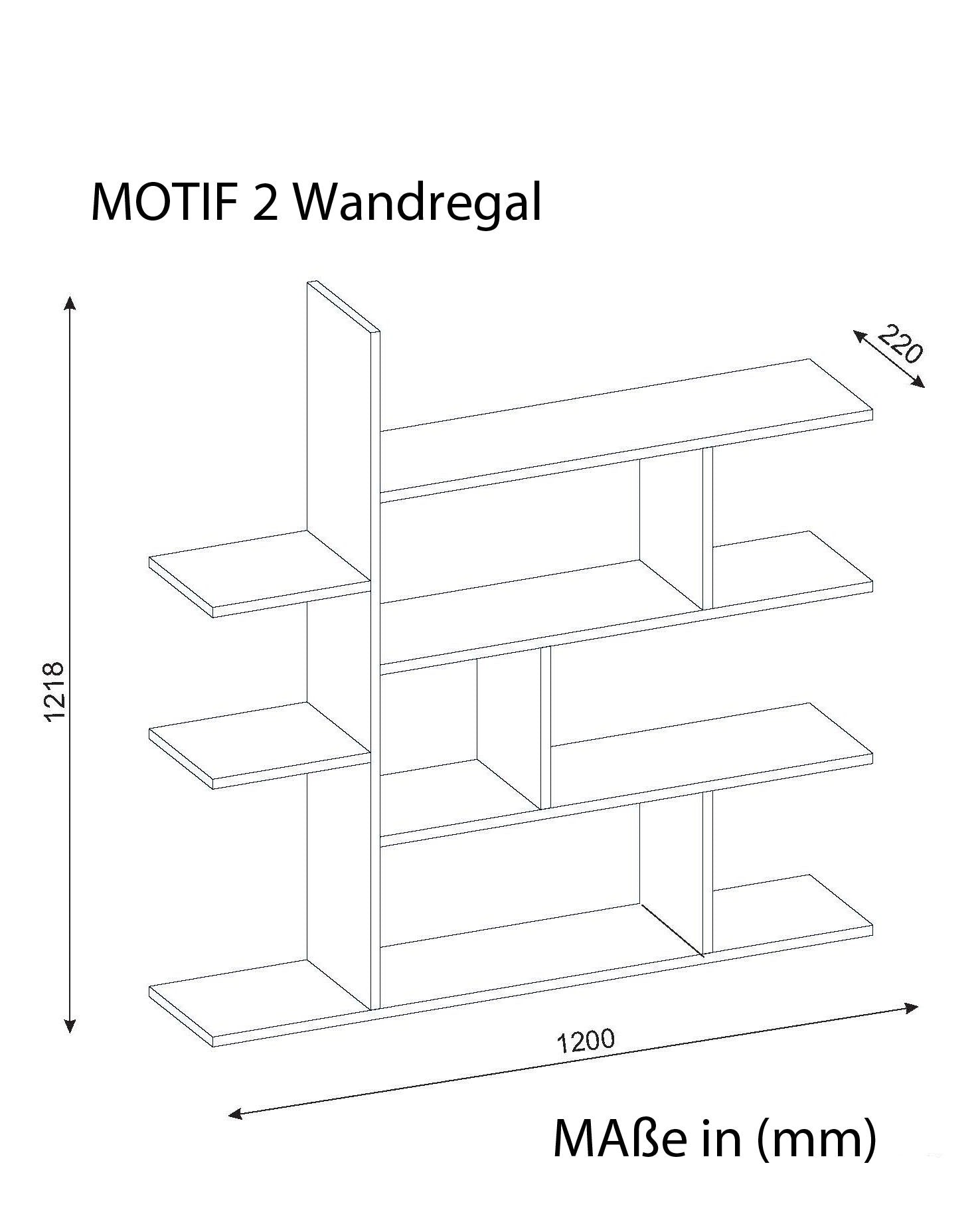 Wandregal Motif 2 Weiß