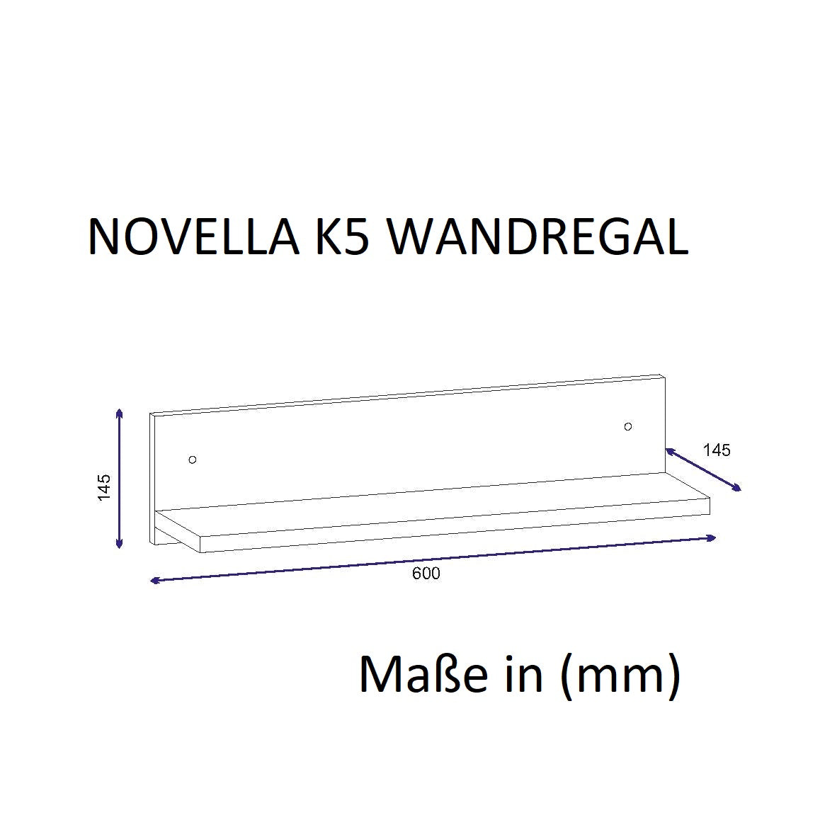 Wandregal Novella K5 Weiß