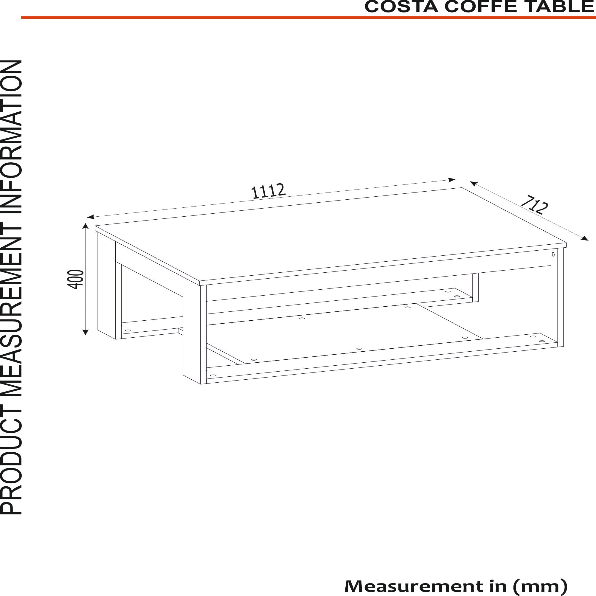 Couchtisch Costa Eiche