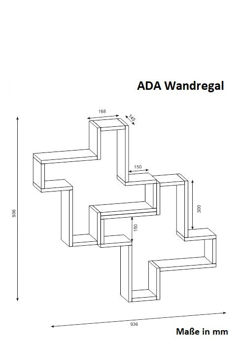 Wandregal  ADA Weiß