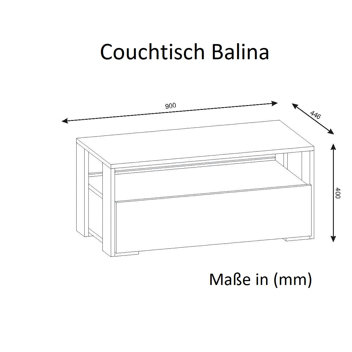 Couchtisch Balina Weiß